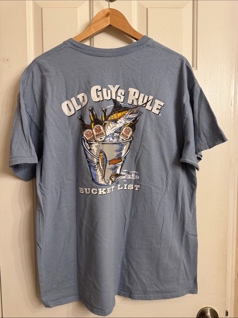 Light Blue 'Bucket List' Graphic Short Sleeve Tee